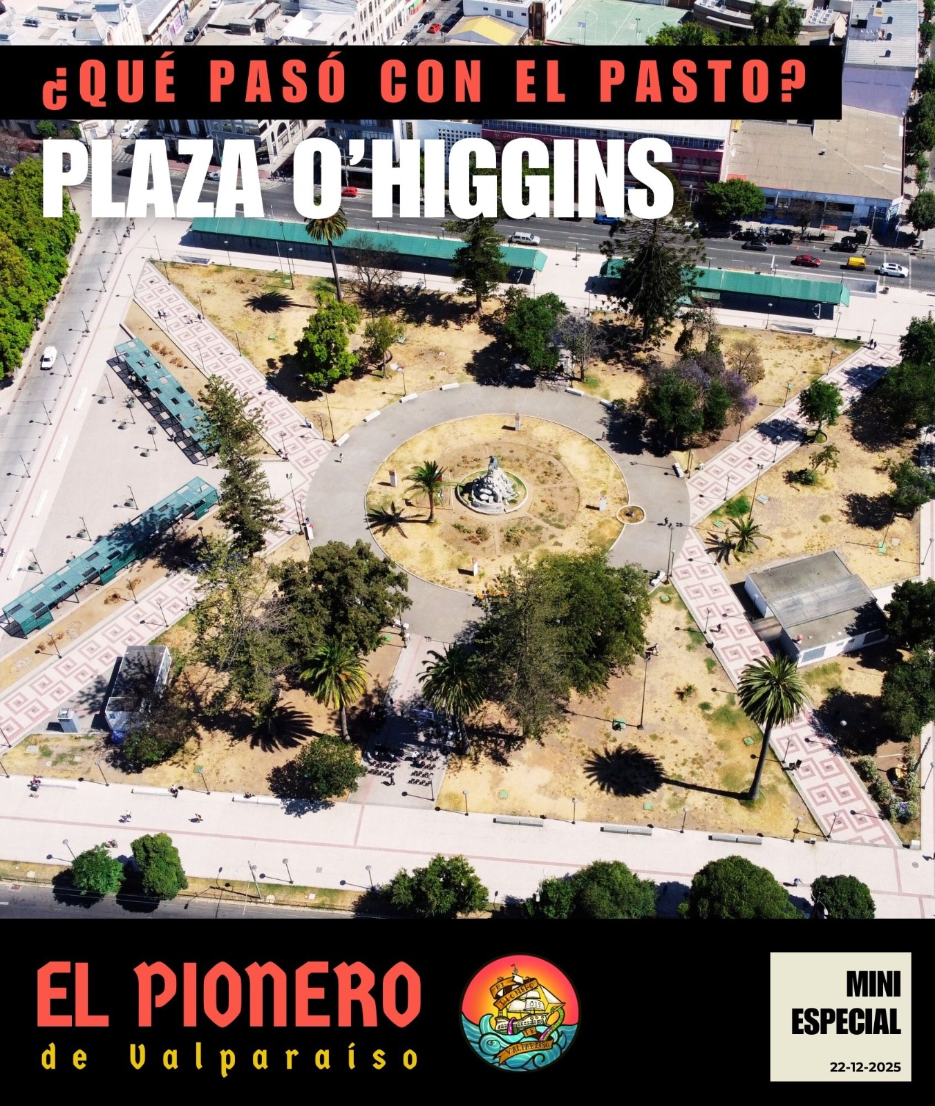 Plaza O'Higgins - ¿Qué pasó con el pasto?
